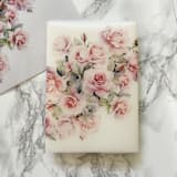 "Pink Roses Vellum Jacket for Wedding Invitations (10 Pack)" - Invitation Jackets and Overlays in pink by Carley Zuercher