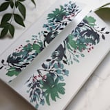"Holiday Leaves Watercolor Vellum Wrap" - Invitation Jackets and Overlays in white by Campofiore Paper Studio