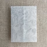 "Maeve botany breezy printed vellum wrap for 5x7 card | pack of 10" - Invitation Jackets and Overlays in blue by Ivory Invitations