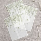 "Falling eucalyptus vellum wraps for 5x7 invitations | Set 0f 10" - Invitation Jackets and Overlays in green by Maria Ferrer G.
