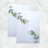 "Forest Greenery Vellum Jacket (Set of 10)" - Invitation Jackets and Overlays in green by Caroline Russo