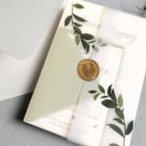 "Forest Greenery Vellum Jacket (Set of 10)" - Invitation Jackets and Overlays in green by Caroline Russo