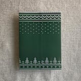 "Forest green knitted holiday vellum wrap for 5x7 card | pack of 10" - Invitation Jackets and Overlays in green by Ivory Invitations