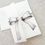 "Black bow watercolor vellum jacket | Set of 10" - Invitation Jackets and Overlays in black by Maria Ferrer G.