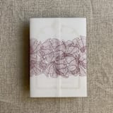 "Mauve ruffled floral lace printed vellum wrap for 5x7 card | pack of 10" - Invitation Jackets and Overlays in purple by Ivory Invitations