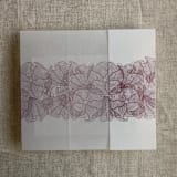 "Mauve ruffled floral lace printed vellum wrap for 5x7 card | pack of 10" - Invitation Jackets and Overlays in purple by Ivory Invitations