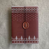 "Burgundy knitted holiday vellum wrap for 5x7 card | pack of 10" - Invitation Jackets and Overlays in red by Ivory Invitations