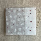 "Holly berries white pine leaves printed vellum wrap for 5x7 card | pack of 10" - Invitation Jackets and Overlays in white by Ivory Invitations