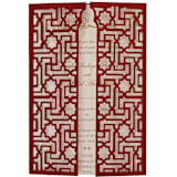 "Laser Cut Gatefold Cover for 5x7 Asian Invitation  | Set of 10 | Envelopes Included" - Invitation Jackets and Overlays in red by Self Stationery