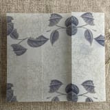 "Antique Hydrangea flower dark blue leaf printed vellum wrap for 5x7 card | pack of 10" - Invitation Jackets and Overlays in blue by Ivory Invitations
