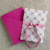 "Red bow white vellum wrap for 5x7 card | pack of 10" - Invitation Jackets and Overlays in red by Ivory Invitations