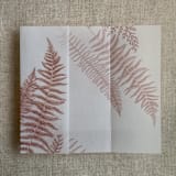 "Rosy mauve fern leaves greenery printed vellum wrap for 5x7 card  | pack of 10" - Invitation Jackets and Overlays in pink by Ivory Invitations