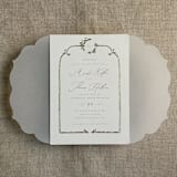 "Alba vellum Jackets for 5x7 card | pack of 10" - Invitation Jackets and Overlays in white by Ivory Invitations