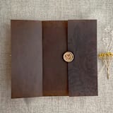 "Elegant peonies and berries printed brown colored vellum wrap for 5x7 card | pack of 10" - Invitation Jackets and Overlays in brown by Ivory Invitations