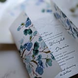 "Sweet Pea Watercolor Vellum Wrap | Set of 10" - Invitation Jackets and Overlays in clear by Campofiore Paper Studio