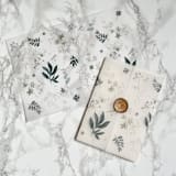 "Greenery and Simple Wildflower Vellum (10 Pack)" - Invitation Jackets and Overlays in clear by Carley Zuercher