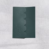 "Evergreen Scalloped, Embossed Invitation Jacket, Qty 10" - Invitation Jackets and Overlays in green by The Savage Label
