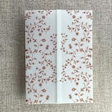 "Rust dainty floral vines printed vellum wrap for 5x7 card  | pack of 10" - Invitation Jackets and Overlays in copper by Ivory Invitations