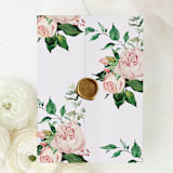 "Blushed Claire | Set of 10 Floral Vellum Jackets" - Invitation Jackets and Overlays in clear by Nikki Turner