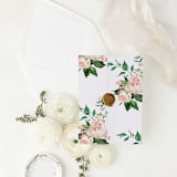 "Blushed Claire | Set of 10 Floral Vellum Jackets" - Invitation Jackets and Overlays in clear by Nikki Turner