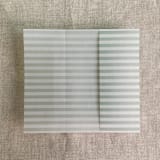 "Green stripe printed vellum wrap for 5x7 card | pack of 10" - Invitation Jackets and Overlays in green by Ivory Invitations