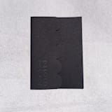 "Textured, Scalloped, Embossed Invitation Jacket, Qty 10" - Invitation Jackets and Overlays in black by The Savage Label
