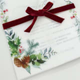 "Winter Pine Vellum Jacket | Set of 10 Vellum Jackets" - Invitation Jackets and Overlays in green by Nikki Turner