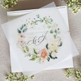 "Personalized Printed Vellum Inserts 6 x  6 | Set of 10" - Invitation Jackets and Overlays in multicolorassorted-colors by Self Stationery