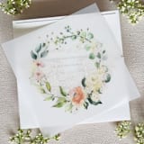 "Personalized Printed Vellum Inserts 6 x  6 | Set of 10" - Invitation Jackets and Overlays in multicolorassorted-colors by Self Stationery