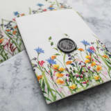 "Field of Wildflowers | Set of 10 Floral Vellum Jackets" - Invitation Jackets and Overlays in clear by Nikki Turner