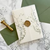 "Ivy Greenery Vellum Wraps (10 pack)" - Invitation Jackets and Overlays in clear by Carley Zuercher
