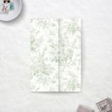 "Sage Toile Vellum Jacket for 5 x 7 Wedding Invitations and Cards" - Invitation Jackets and Overlays in green by Caroline Russo