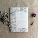 "White ink print Leafy branch mesh printed vellum wrap for 5x7 card | pack of 10" - Invitation Jackets and Overlays in white by Ivory Invitations