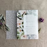 "White ink print Leafy branch mesh printed vellum wrap for 5x7 card | pack of 10" - Invitation Jackets and Overlays in white by Ivory Invitations