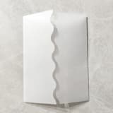 "Scallop Edge Clear Vellum Jacket | Set of 10 Vellum Jackets" - Invitation Jackets and Overlays in clear by Nikki Turner