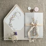 "Marianne's bouquet floral printed vellum wrap for 5x7 card  | pack of 10" - Invitation Jackets and Overlays in multicolorassorted-colors by Ivory Invitations