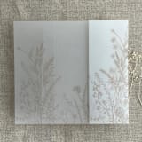 "Cashmere English botanical garden floral printed vellum wrap for 5x7 card | pack of 10" - Invitation Jackets and Overlays in beige by Ivory Invitations