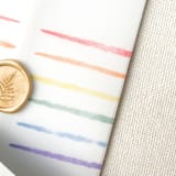 "Watercolor Rainbow Stripes Vellum Jackets | Set of 10" - Invitation Jackets and Overlays in multicolor by Megan Tendler