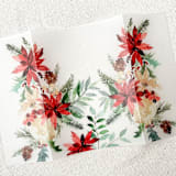 "Poinsettias Vellum Jackets | Set of 10" - Invitation Jackets and Overlays in multicolorassorted-colors by Megan Tendler