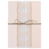 "Peach Laser Cut Invitation Cover for 5x7 Card | Set of 10 | Envelopes Included" - Invitation Jackets and Overlays in pink by Self Stationery