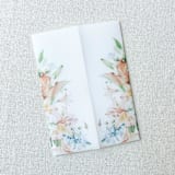 "Blushing Lilies Vellum Jackets | Set of 10" - Invitation Jackets and Overlays in multicolor by Megan Tendler