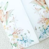 "Blushing Lilies Vellum Jackets | Set of 10" - Invitation Jackets and Overlays in multicolor by Megan Tendler