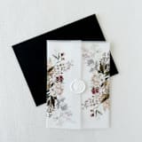 "Elegant Floral Vellum Jacket For Wedding Invitation (10 Pack)" - Invitation Jackets and Overlays in multicolorassorted-colors by Eva Friesen