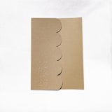 "Taupe Textured, Scalloped, Embossed Invitation Jacket, Qty 10" - Invitation Jackets and Overlays in natural by The Savage Label