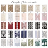 "Personalized Set of 5 Samples of Laser Cut Covers for 5 x 7 Inserts with Envelopes" - Invitation Jackets and Overlays in multicolorassorted-colors by Self Stationery