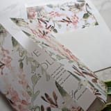 "Vintage Floral Watercolor Vellum Wrap | Set of 10" - Invitation Jackets and Overlays in white by Campofiore Paper Studio