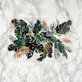 "Tropical Faux Gold Foil Greenery Vellum Wraps (10 pack)" - Invitation Jackets and Overlays in clear by Carley Zuercher