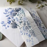 "Leafy Watercolor Vellum Wrap | Set of 10" - Invitation Jackets and Overlays in white by Campofiore Paper Studio