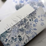 "Leafy Watercolor Vellum Wrap | Set of 10" - Invitation Jackets and Overlays in white by Campofiore Paper Studio