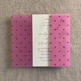 "Pink garnet Valentine colored vellum wrap for 5x7 card | pack of 10" - Invitation Jackets and Overlays in pink by Ivory Invitations